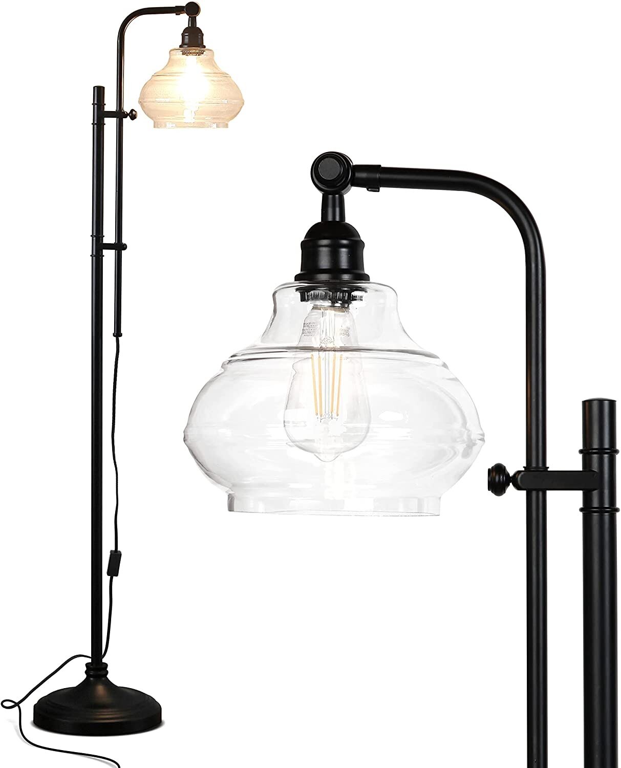 Brightech Lampe Sur Pied Del Lumi Re Mid Century Hauteur R Glable De Po Austin Et