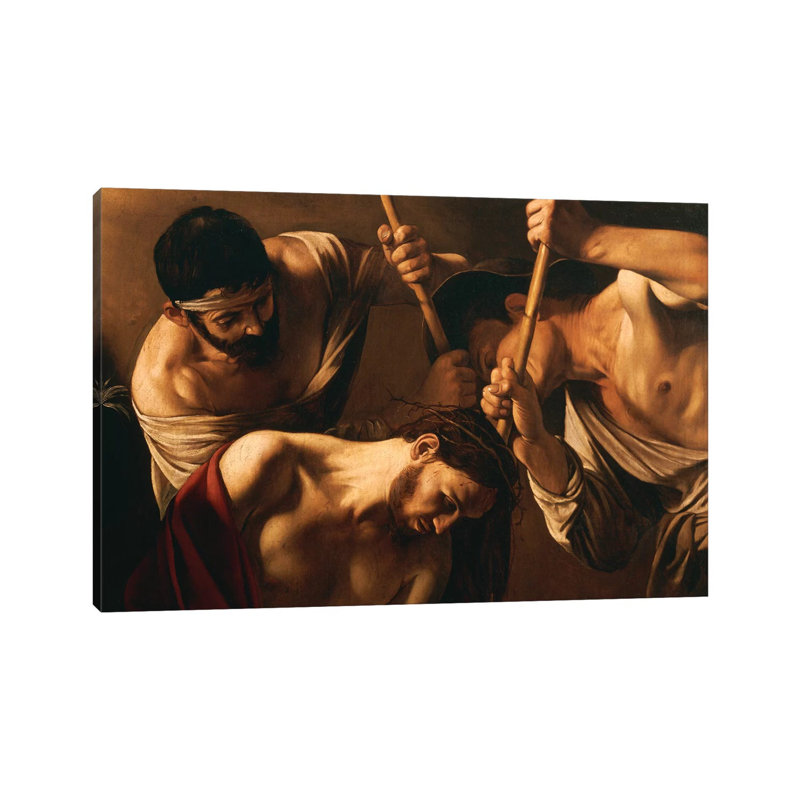 The Crowning With Thorns, C.1603 by Michelangelo Merisi Da Caravaggio - Wrapped Canvas Print