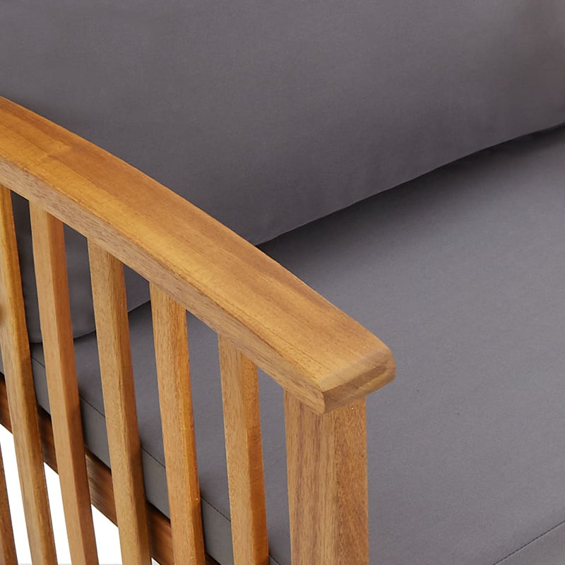 Chaise longue avec coussins 5 pièces Costanza, Gris