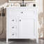 Meuble-lavabo moderne avec rangement spacieux et fabrication en panneau de fibres à densité moyenne durable