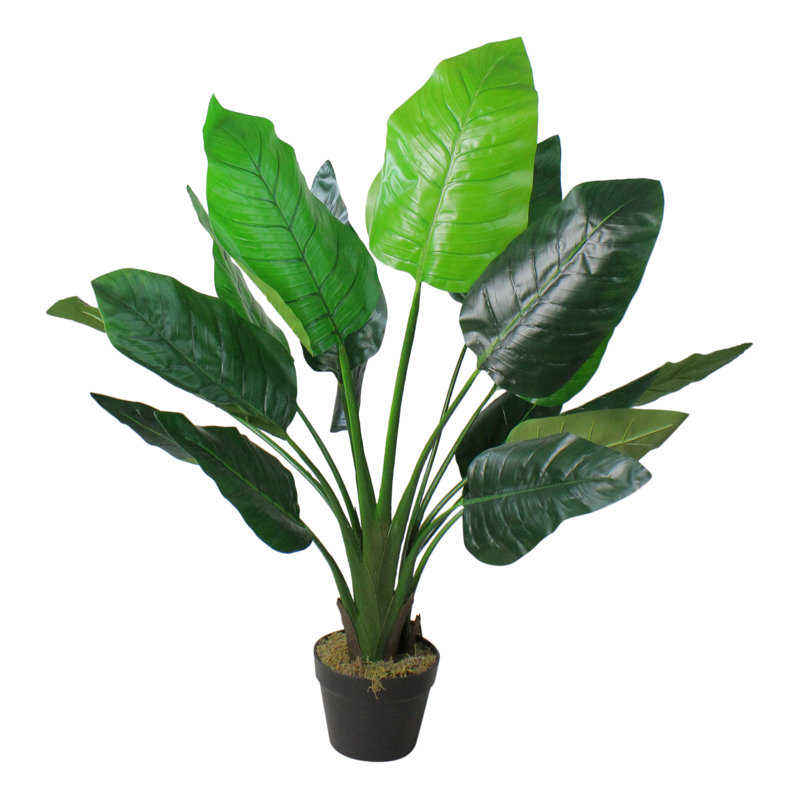 Plante artificielle verte en pot 43 po
