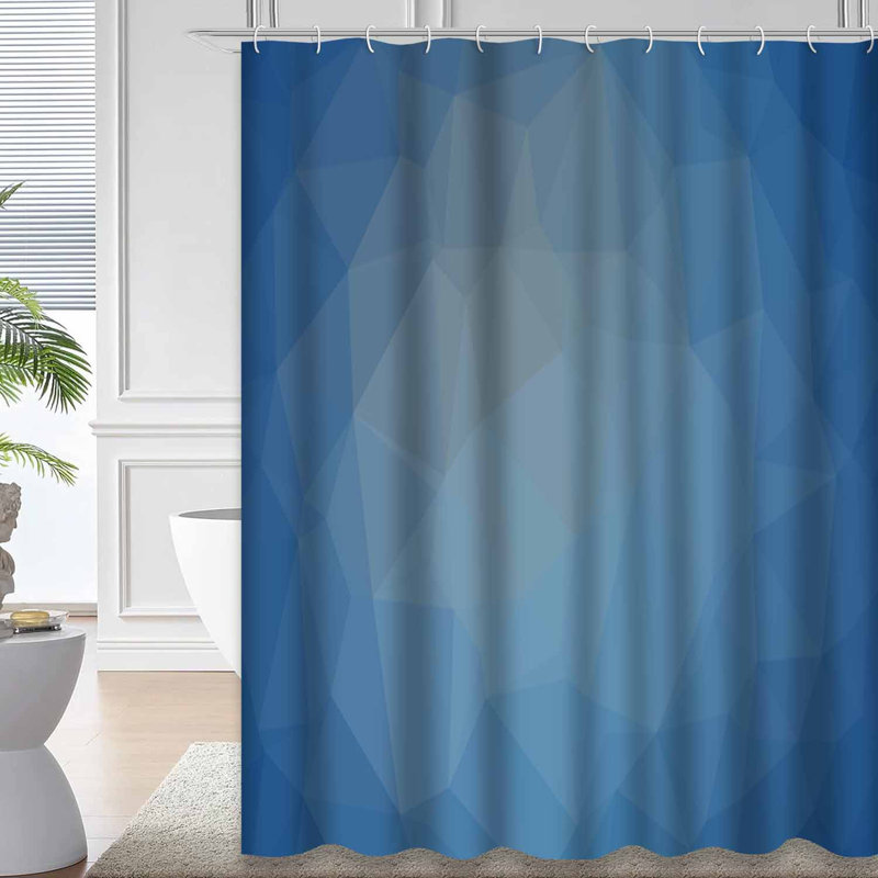 Rideau de douche avec 12 crochets, L 72 po x l 78 po