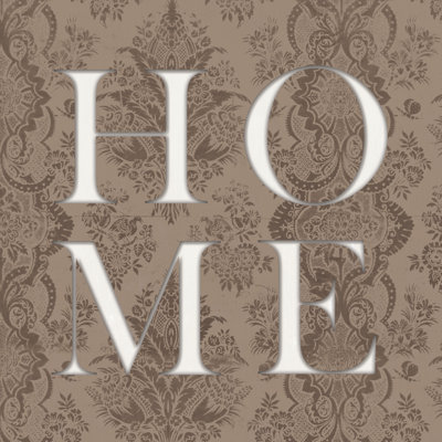 Home Brown Lace - Wrapped Canvas Print