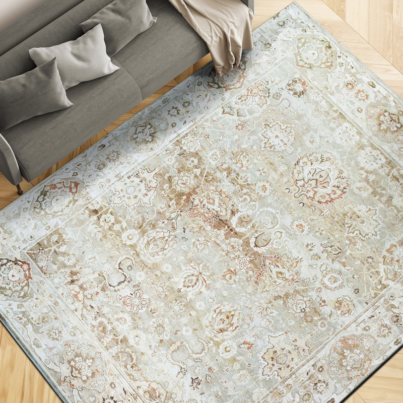 Hand Knotted Area Rug in Brown, Rectangle 5' x 8'