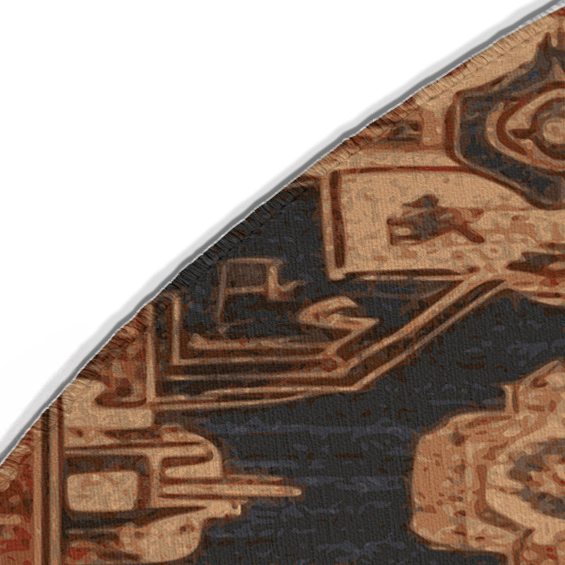 Tapis intérieur et extérieur ArtDeco, Rond 5 pi