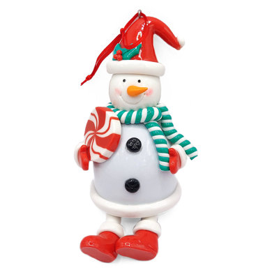 Christmas Ornament - Glossy Gingerbread Snowman.  Festive Decoration F07-N2-16-CEE019B