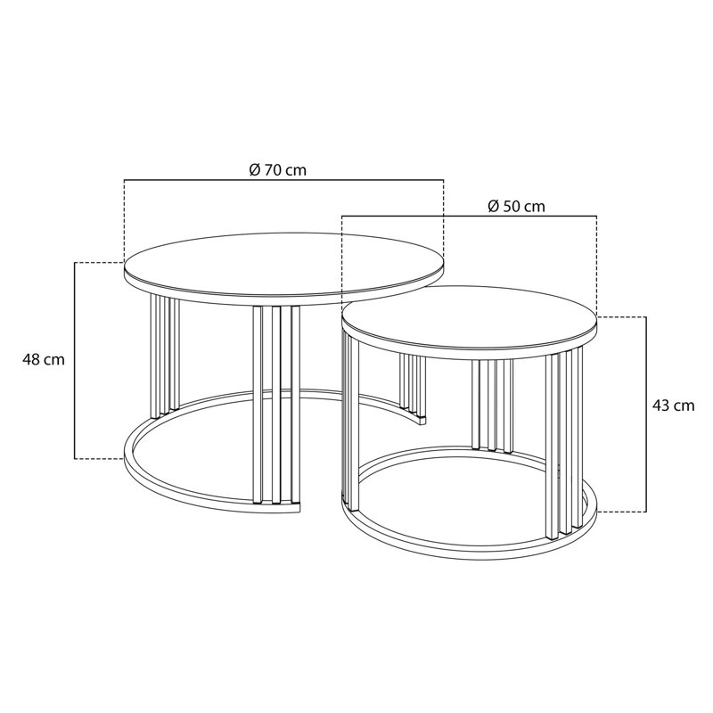 Binani Frame Coffee Table, White Glass