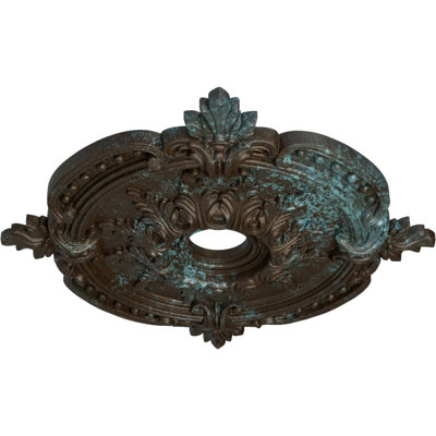 28 po 3/8 po x P 3 3/4 po x P 1 5/8 po médaillon classique de plafond (convient aux auvents jusqu'à 6 1/2 po)