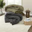 Ensemble de literie en coton gaufré Timeless, double / grand, gris anthracite