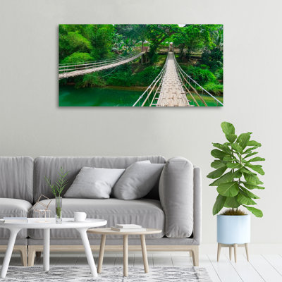 Bridge Over The River - No Frame Print on Canvas