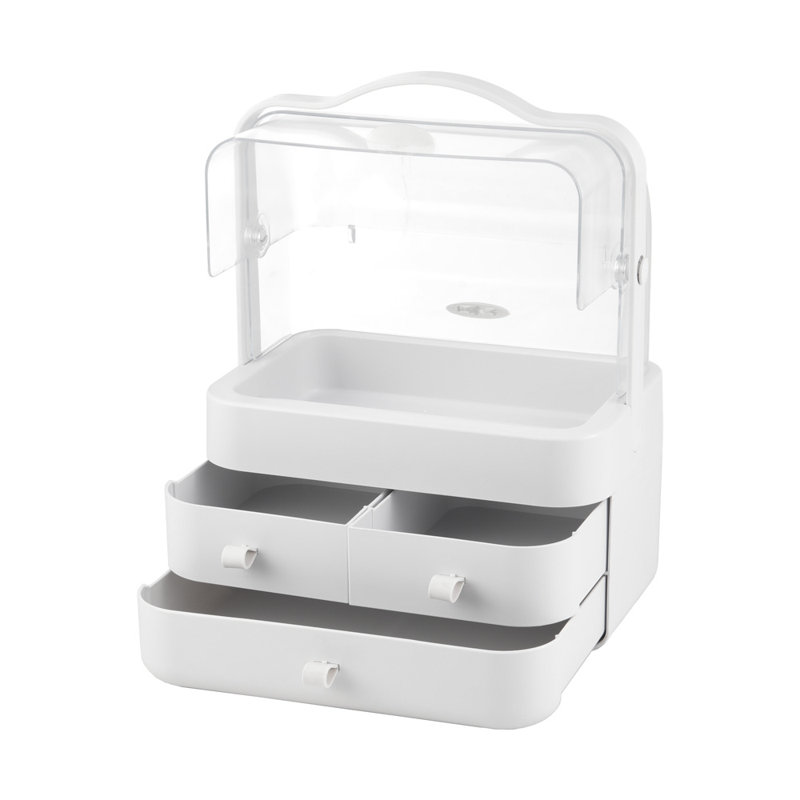 Livernois Plastic 3 Compartment Makeup Organiser