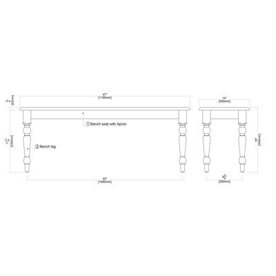 Banc en bois Berene