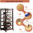 Heavy-Duty Audio Rack Tower With Adjustable Shelves, 661 Lbs Capacity, For Stereo Receiver, Record Player, AV Equipment And Home Media Storage