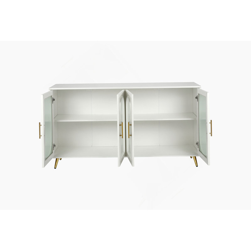 Sidboard With Storage Cabinet And Adjustable Shelves For Living Room Bedroom
