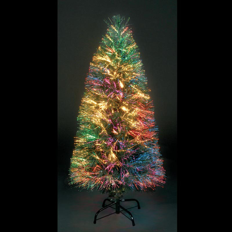 Lighted Artificial Fir Christmas Tree, 3 ft