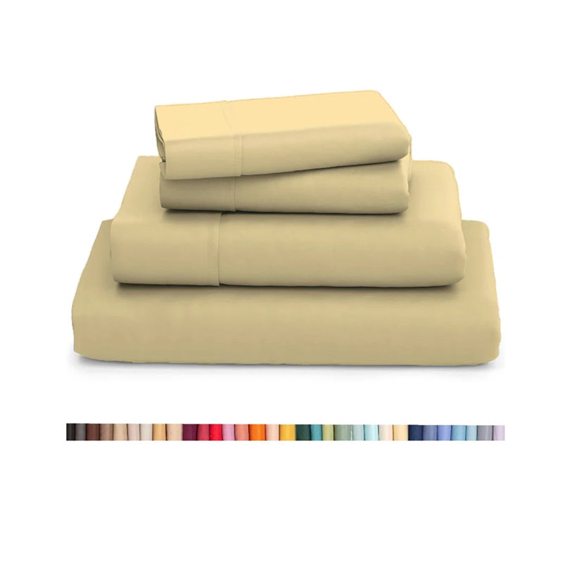 Ultra Soft Microfiber Sheet Set - 6 Pc Set - Wrinkle Resistant - Cooling Sheets With Deep Pockets, Butter