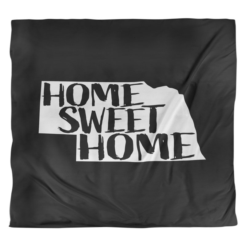 Housse de couette nebraska doux, Housse de couette pour grand lit, Noir, Microfibre