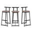 Ensemble de 3 tabourets de bar ronds 27 po avec repose-pieds et chaises de cuisine modernes pour comptoir-1147299557