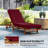 Red 4 Inch Thick Outdoor Chaise Lounge Cushion, 21 x 72 Inch Weather Resistant Patio Chair Pad with Fastening Ties