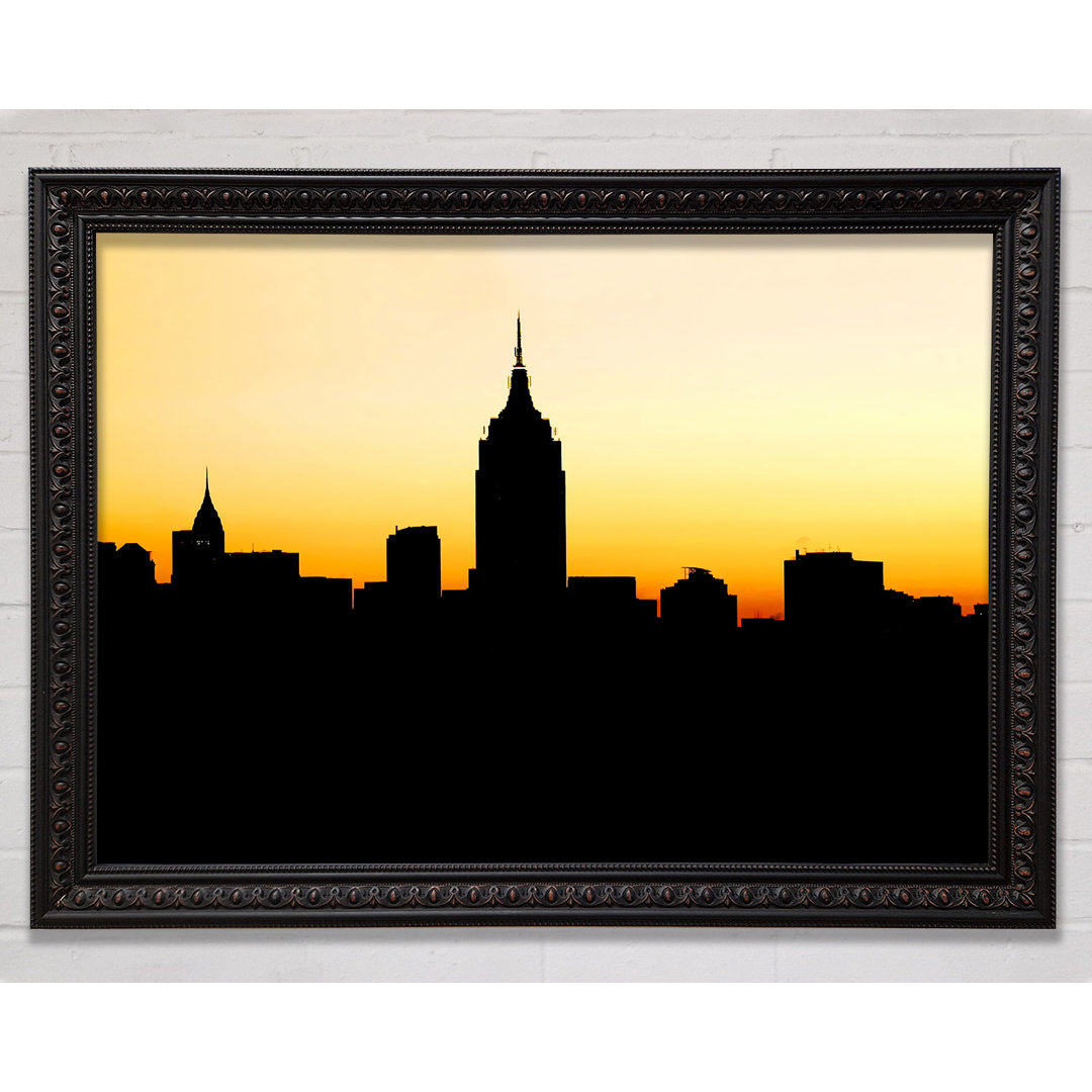 Empire State Building in silbernem Sonnenlicht - Druck