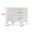 Table de chevet 2 tiroirs blanche Dariany