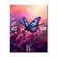 Horloge murale papillon rose-1474351556