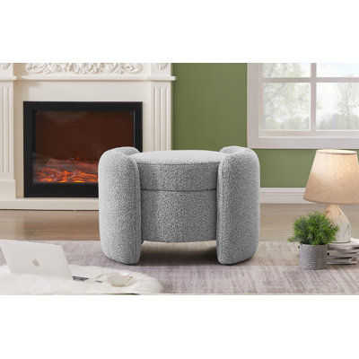 Horizon 29'' Wide Round Storage Ottoman with Storage