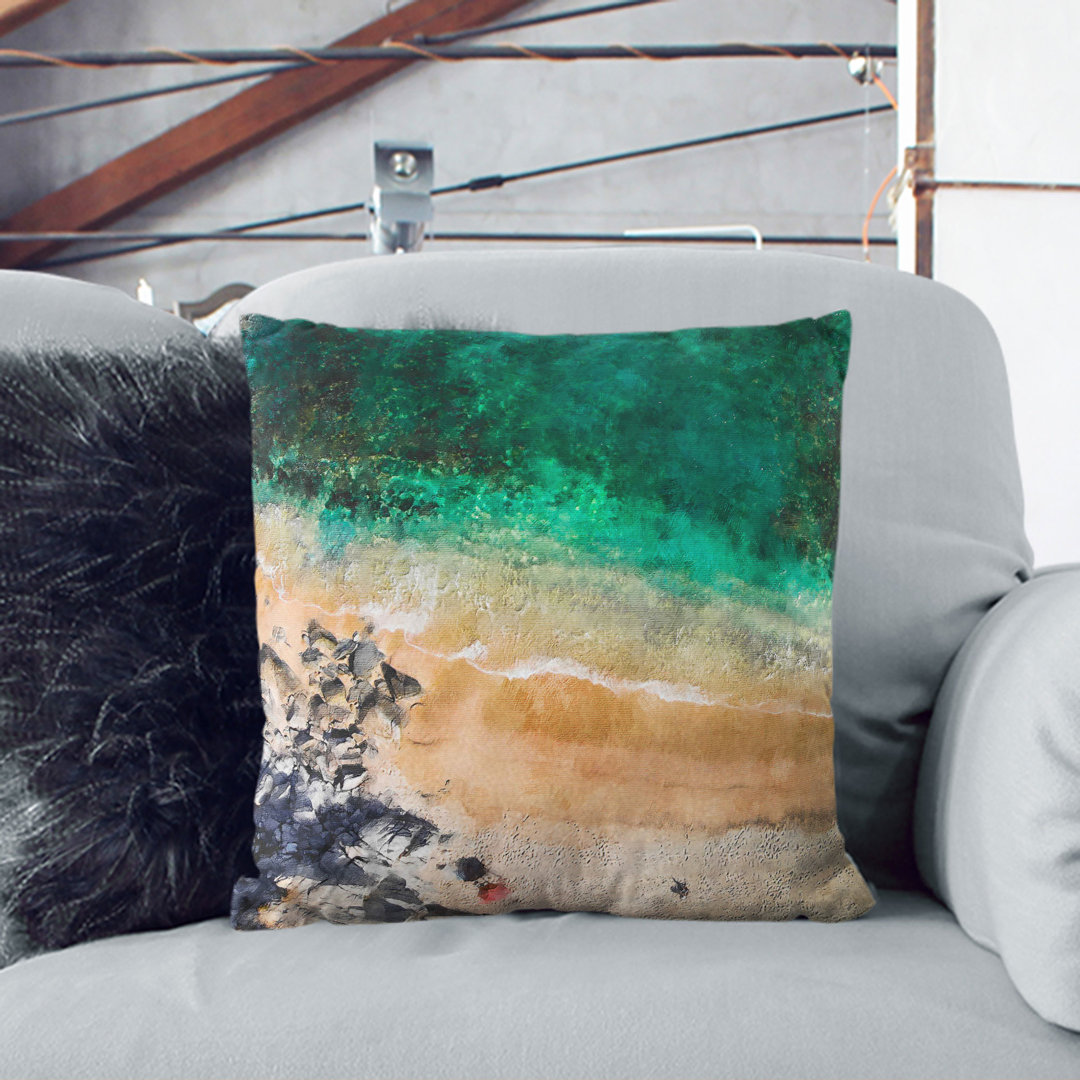 Cabo Bello Beach in Mexico Painting Scatter Cushion