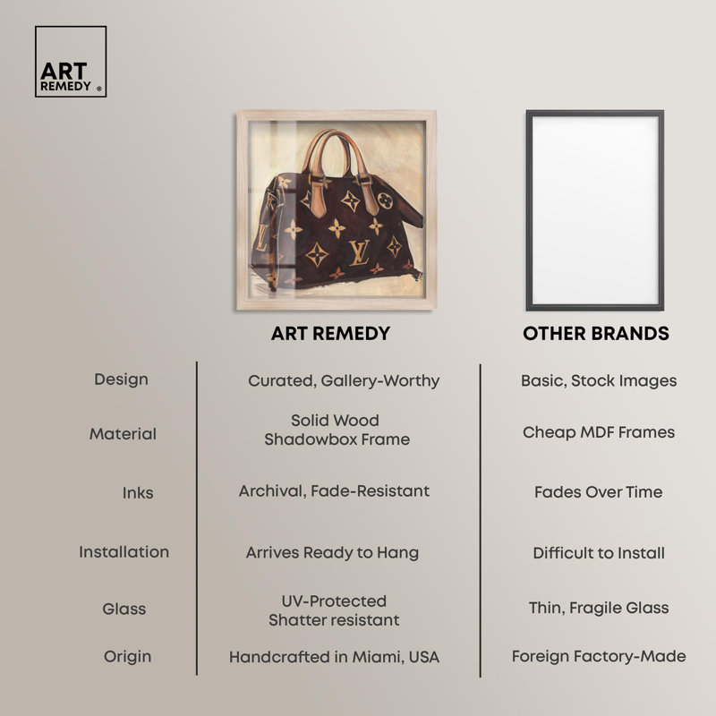 Doll Memories - Majestic Monogram Shadowbox Print Fashion Illustration par Art Remedy, H 13 po x l 13 po, Crème, crème