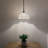 Decker Tiffany Pendant Lighting Plug in White Stained Glass Crystal Beans LED Bulb Included 12"W*12"D*60"H