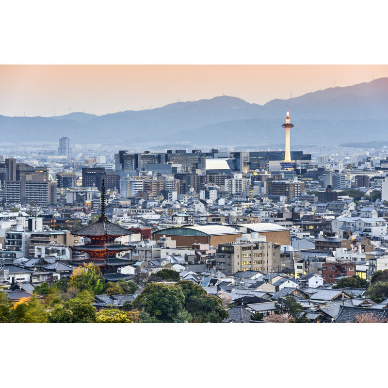 Elmont Kyoto Skyline, Japan by Sean Pavone - Wrapped Canvas Print, 20cm H x 30cm W x 3.8cm D