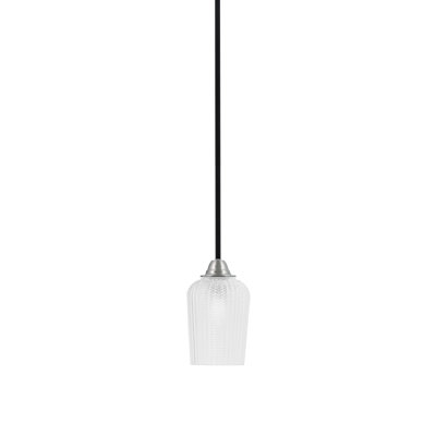 Luminaire suspendu sur pied Paramount avec verre texturé de 5 po