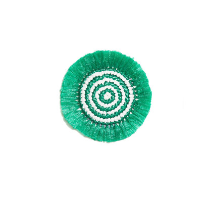 Woven Fringe Coasters - Green & White