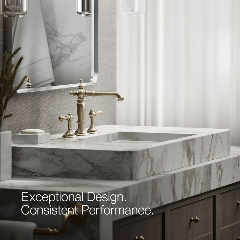 Artifacts® Widespread Bathroom Faucet with Drain Assembly, Vibrant Brushed Bronze