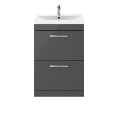610mm Single Bathroom Vanity with Integrated Ceramic Basin