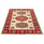 Tapis unique en laine noué à la main 6 pi 1 po x 9 pi nouvel âge en crème / rouge Oberta