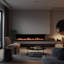 Foyer électrique chauffant 3 côtés avec média WarmCastle-99084320