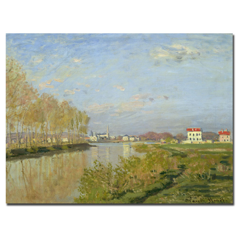 «La seine à Argenteuile, 1873» par Claude Monet, reproduction sur toile, H 26 po x l 32 po x P 2 po
