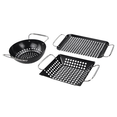 Permasteel 3-Pc BBQ Grill Baskets