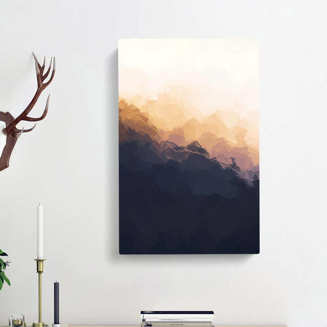 The Peak of a Mountain in Abstract - Wrapped Canvas