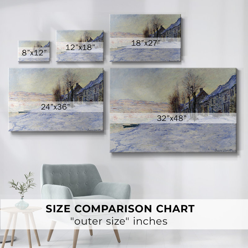 Monet - Toile tendue avec châssis, H 12 po x l 18 po