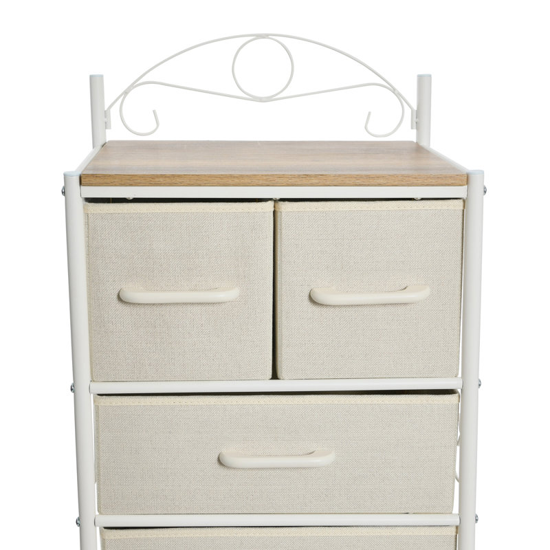 8 Drawer Tower Metal, Tan