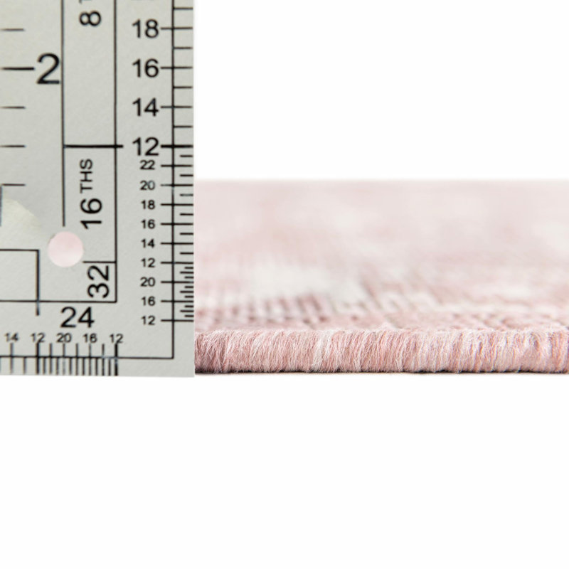 Tapis d'extérieur Chand couleur rose, Rectangle 2 pi 2 po x 3 pi