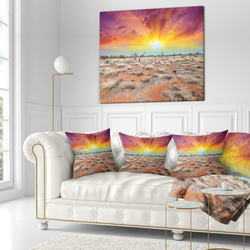 Coussin paysage magnifique, 18 po x 18 po, Coussin décoratif