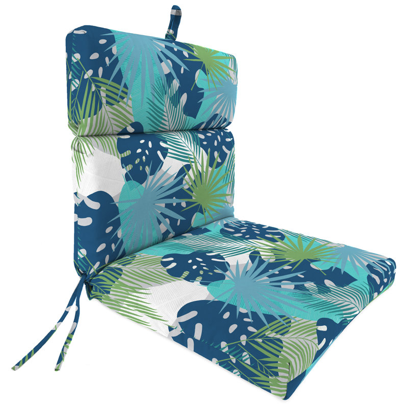 22" x 44" Outdoor Chair Cushion with Ties and Loop, Wesley Bayou