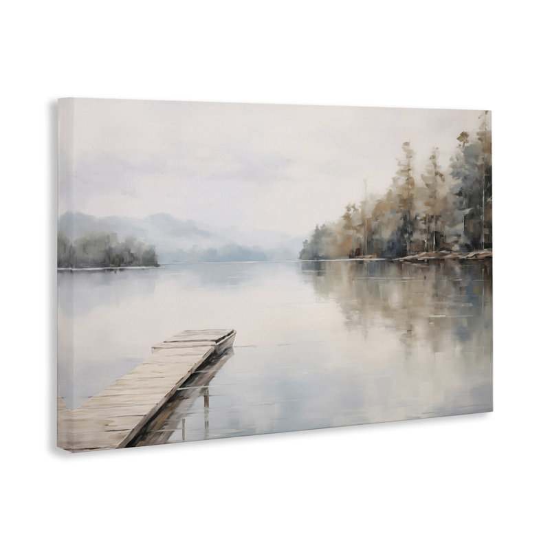  Art mural sur toile Old Lake Dock View par Arlington Prints, H 20 po x l 30 po