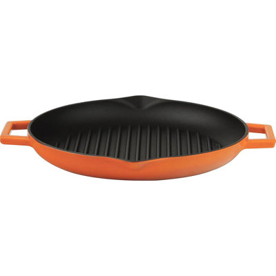 Non-Stick Enameled Cast Iron Grill Pan / Griddle Set