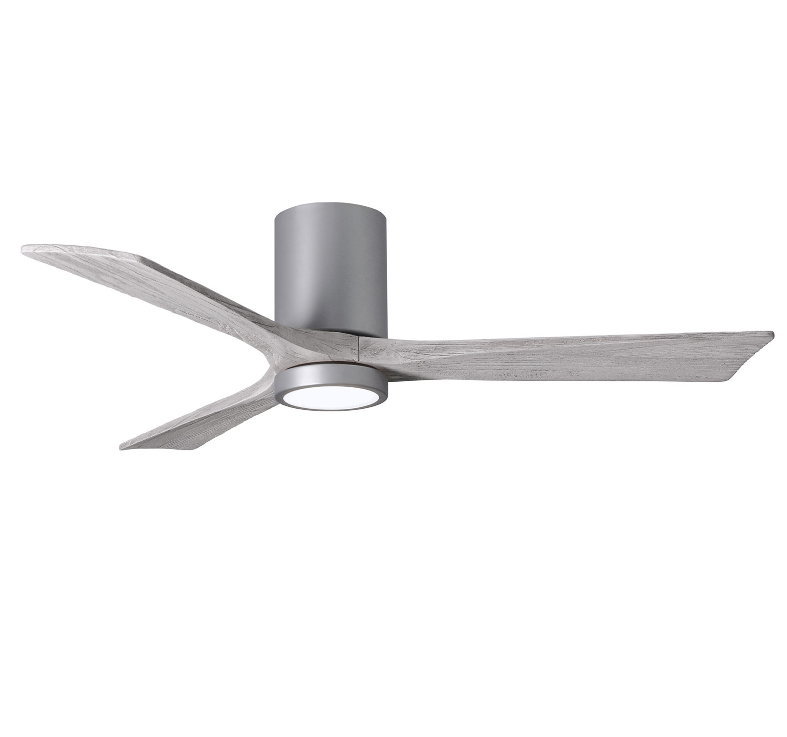 Olivier 3 Blade Ceiling Fan with LED Light Kit, Brushed Nickel, Barn Wood Tone, 52"