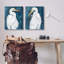 "Elegant Egrets On Blue Single Frame" par Grace Popp, 2 pièces sur toile-317569568-316675122