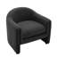 Esly Upholstered Modern Curved Dark Grey Boucle Barrel Accent Chair-1217190697